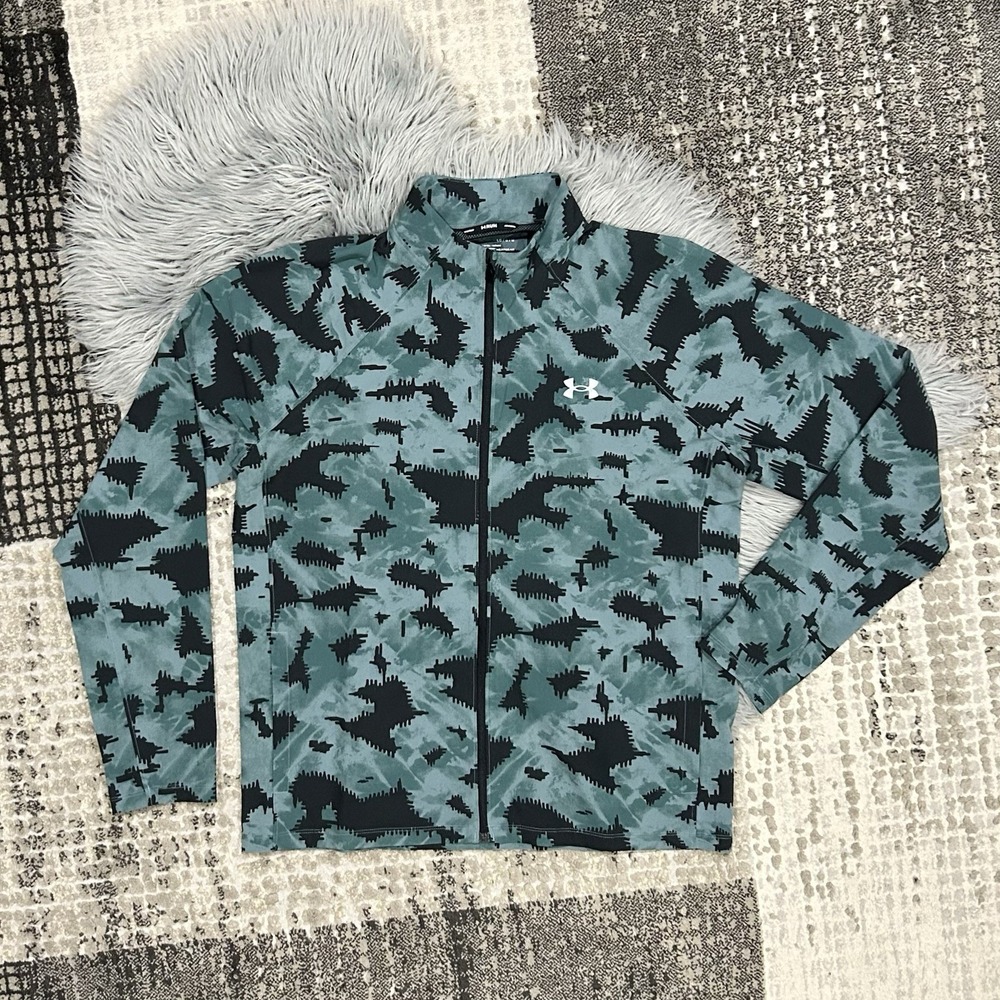 Under Armour Mens Storm Launch 3.0 Green/Black Printed Jacket Size Large
